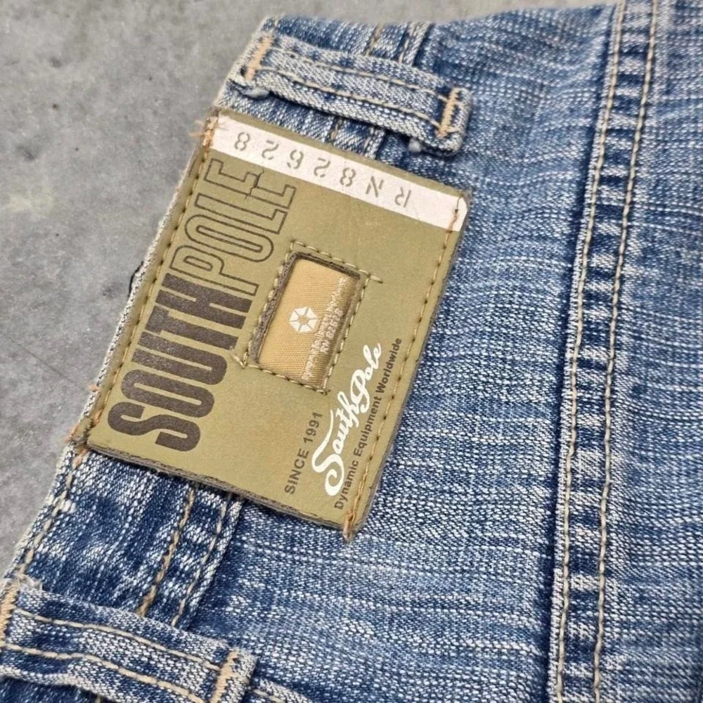 Southpole blue Bamboo weave denim jeans Size 12 Great condition 90s 00s - Picture 5 of 5